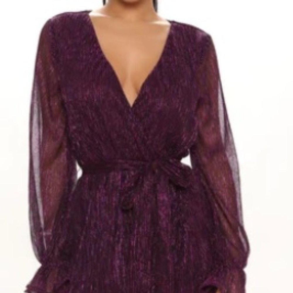 Fashion Nova "All That Glitz Romper" - Size Medium (Worn Once)